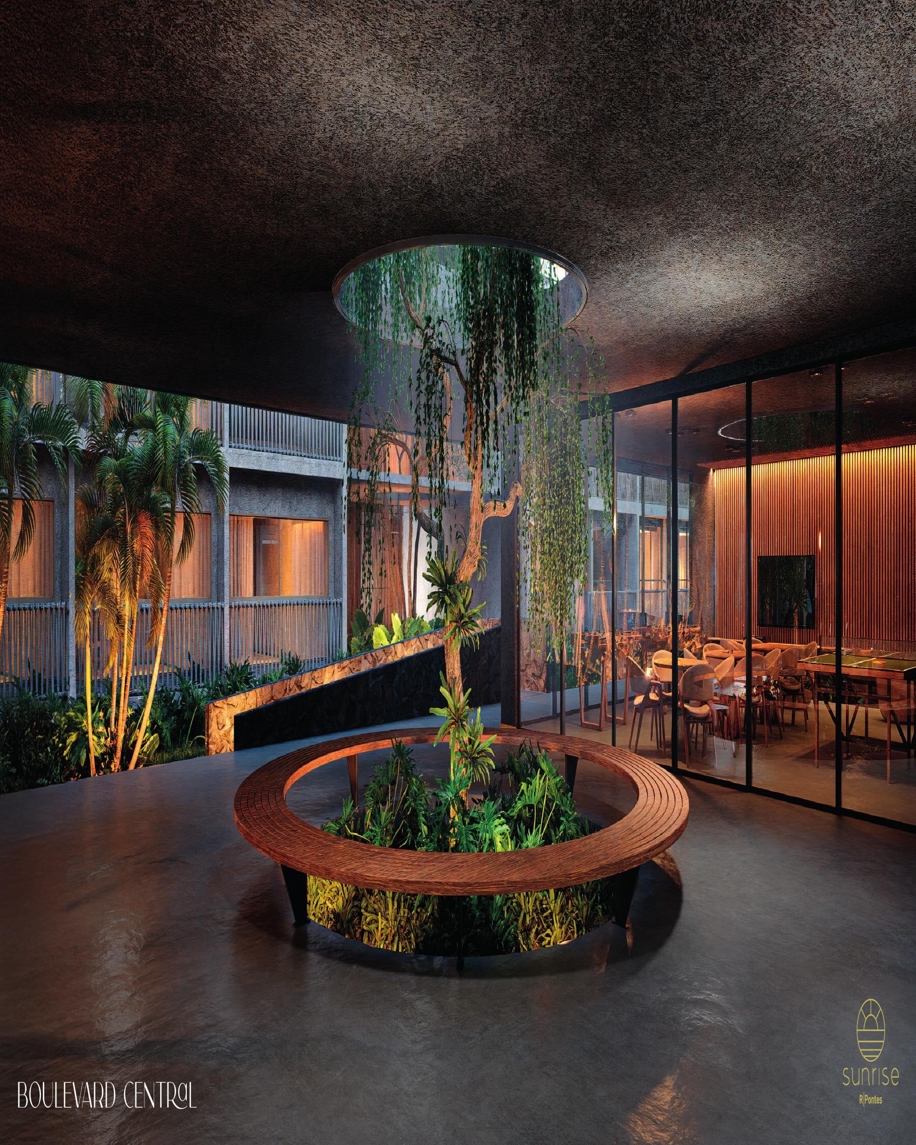 Boulevard central do empreendimento Sunrise